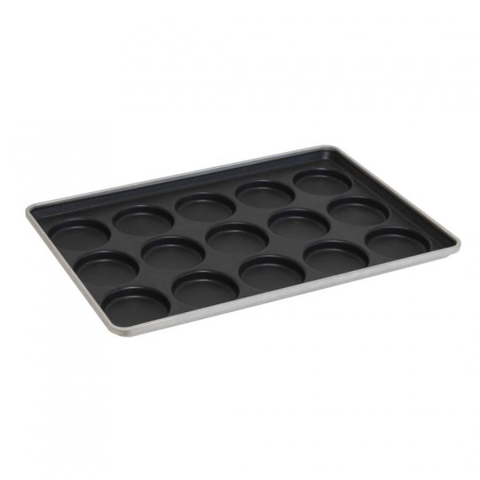 Rk Bakeware China-41005 glasierte aluminisierte Form des Stahl-12 5,09 Unze. Einzelnes Hamburger-Brötchen/Muffin-Spitze/Plätzchen Pan