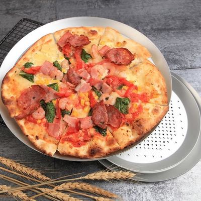 Durchlöcherter backender AluminiumTray Round Hard Anodised 16 Zoll durchlöcherte Pizza-Behälter