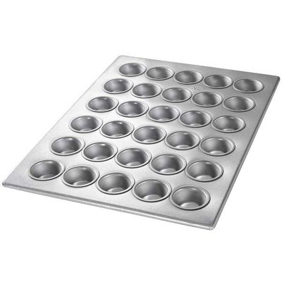 Silber geriffelt Aluminiumlegierung Mini Bundt Cake Pans backen-Tray In Microwave Foodservice NSF 26200