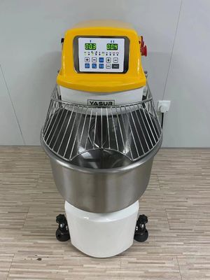 gewundene Doppelgeschwindigkeits-Edelstahl-HochleistungsKnetmaschine der Knetmaschine-4.5kw 50 Kilogramm mit Schüssel-Gitter
