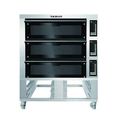 Backt elektrischer 3 Behälter Tray Oven Fors 40X60cm Yasur Plattform-6, 11Kw für Brot Plätzchen-und Pizza-Backen zusammen