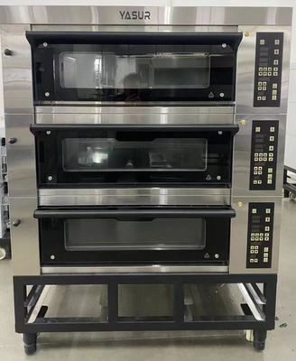 asiatisches der Bäckerei-40x60 Plattform-Gas Oven For Bread Plattform-des Ofen-9 des Behälter-3