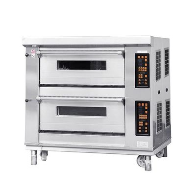 2 Plattform 4 Tray Bakery Deck Oven 40X60cm für Brot-Kuchen-Plätzchen-Pizza-Backen
