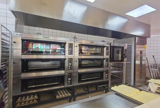 asiatisches der Bäckerei-40x60 Plattform-Gas Oven For Bread Plattform-des Ofen-9 des Behälter-3