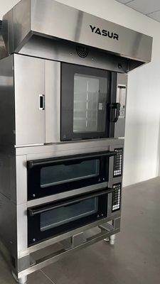 Heißluft-herkömmliche Gas-Oven Fives US Yasur Behälter 18&quot;“ dänisches Brot und Backherd 9.5Kw des Hörnchen-X26, mit Dampf