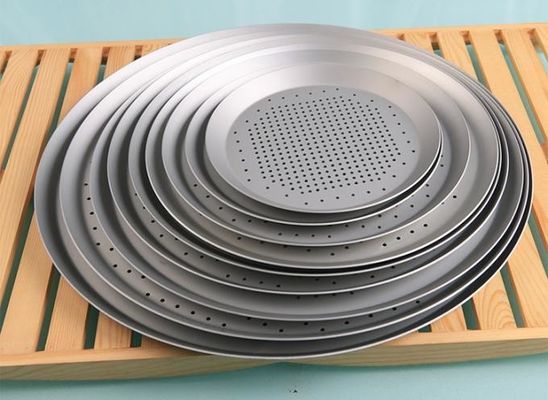 Durchlöcherter backender AluminiumTray Round Hard Anodised 16 Zoll durchlöcherte Pizza-Behälter