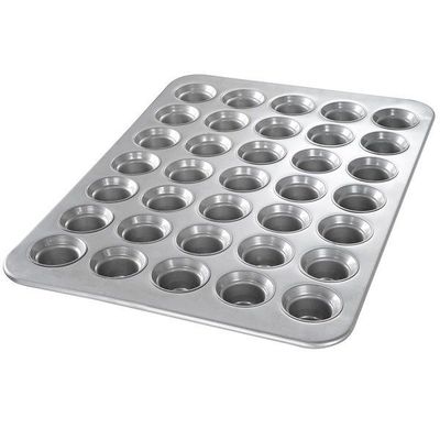 Silber geriffelt Aluminiumlegierung Mini Bundt Cake Pans backen-Tray In Microwave Foodservice NSF 26200