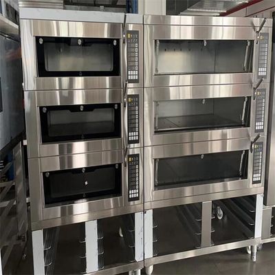 Plattform 220V/380V des Pizza- Hutdomino-Bäckerei-Plattform-Ofen-3 für 6&quot; 9&quot; 12&quot; ringsum Pizza-Wannen