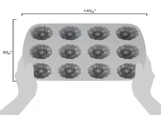 12 Form-nicht Stock-Aluminiummuffin-Pan For Foodservice NSF-Fach Bundtlette-Handelsklasse